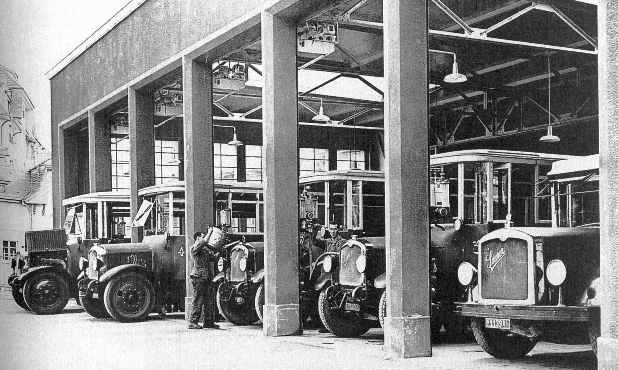 Omnibusgarage am Eigerplatz um 1930